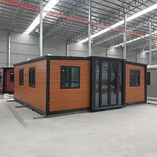 Expandable Prefab Modular Container House, 20ft Portable Foldable Tiny Home Bedrooms,Fully Equipped Kitchen & Bathroom,Prefabricated Steel Living Unit for Employee Housing,Rental Cabin Mobile Office - Image 3