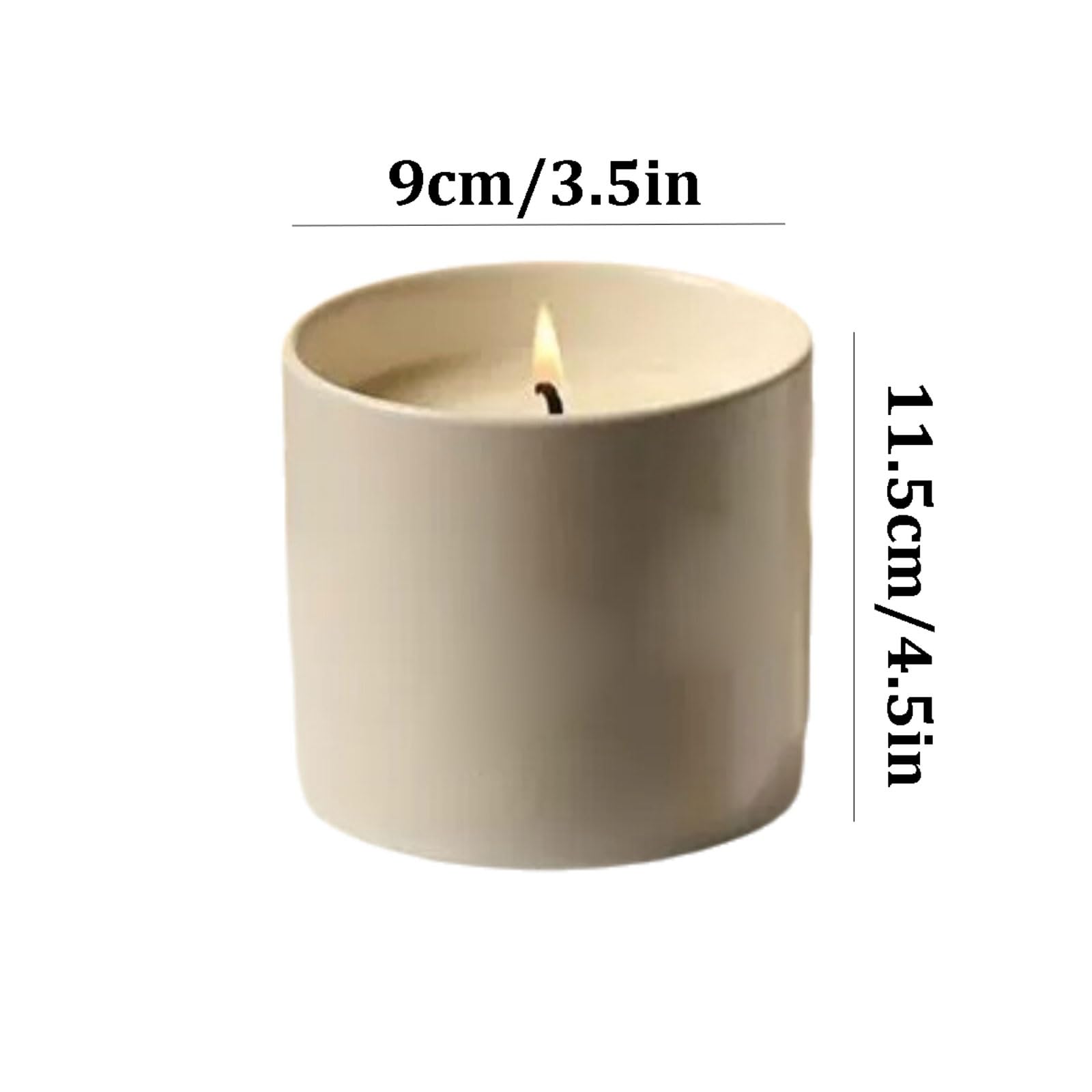 Keramikkerzen aus Sojawachs und ätherischen Ölen. Zylindrische Duftkerzen for Zuhause, Urlaub, Entspannung und Spa(Dark Brown)