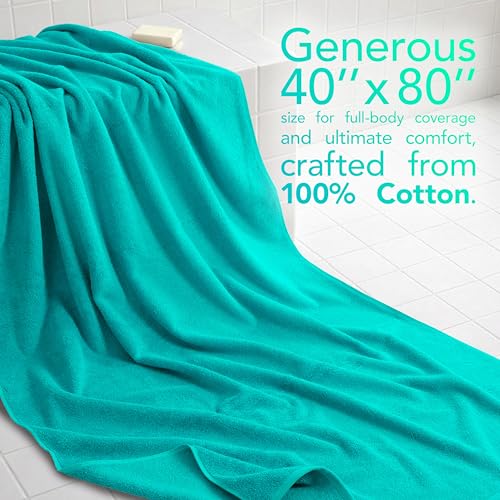American Soft Linen Übergroßes Badetuch für Badezimmer, 100% Baumwolle, türkisches Jumbo-Badetuch für Erwachsene, 100% Baumwolle, 101… – Ansicht 2