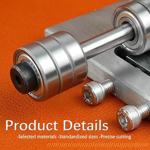 NGARY Lederstreifen-Schneidemaschine, 90 Mm Edelstahl-Lederstreifen-Schneidwerkzeug Mit G-Klemme, 10 Klingen Und Schraubenschlüssel, Ideal Für Geschirrleder Und Gürtelleder