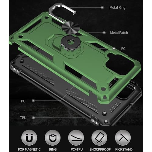 Coque de téléphone pour Galaxy A12 blindée de qualité militaire