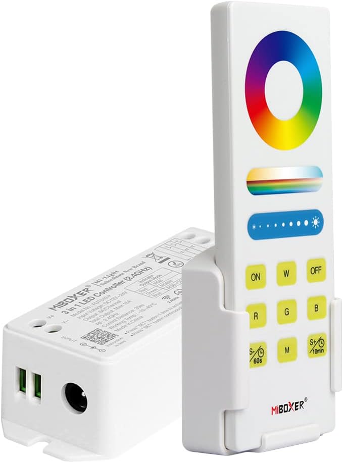 LGIDTECH FUT043A+ Miboxer 3 in 1 LED Strip Controller Kits,Compatible with RGB RGBW RGB+CCT LED Strip Light