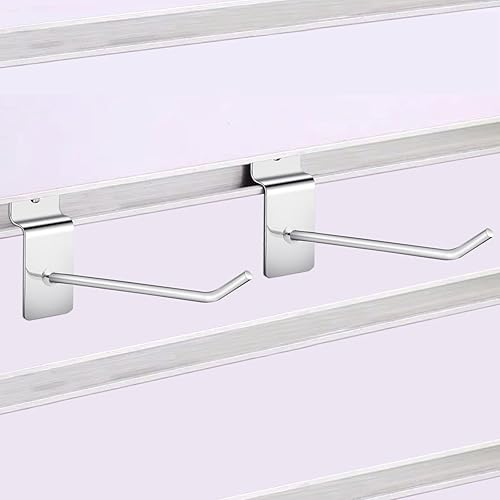 Miniatura 4 de 100 ganchos para pared de listones de 4 pulgadas, accesorios de pared de listones, gancho de exhibición, gancho de pared de rejilla para garaje y