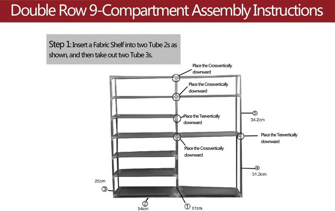 Double Rows Home Shoe Rack Offers functionality, Durability Space-Saving Shelf Storage Closet Organizer Dust-Proof Fabric Cabinet with Portable Cover (Coffee)