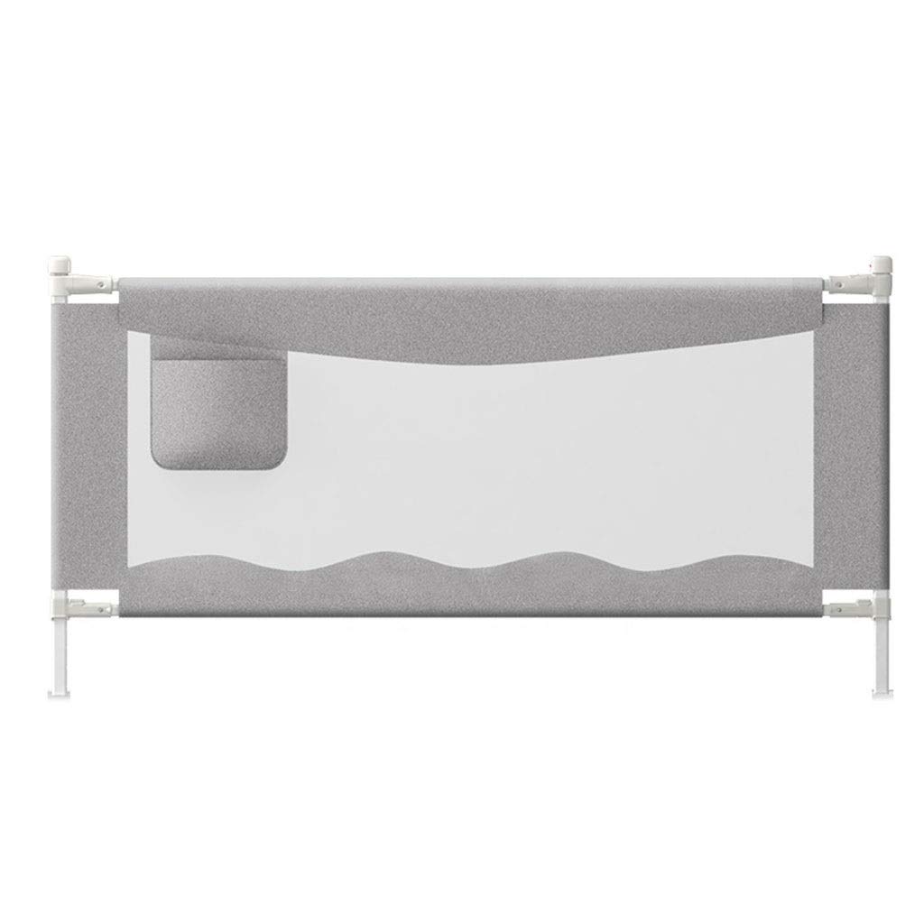 Evita caídas de la cama alta usando esta guardia gris plegable y riel extra fuerte