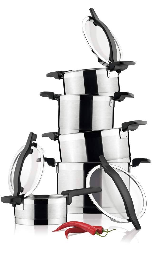 Tescoma Głęboki garnek z pokrywą Ø 24 cm 7,0 l Ultima, różnorodny, 35,5 x 26,2 x 21 cm