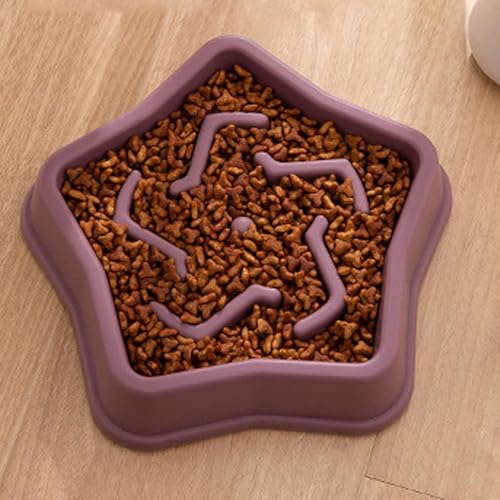 Image of Durable Slow Feeder Bowl for Dogs| Anti-Choke Non-Slip Pet Feeding Base and Easy to Clean| Dish Promotes Healthy Eating| Reduces Bloating and Digestive Issues (Purple)