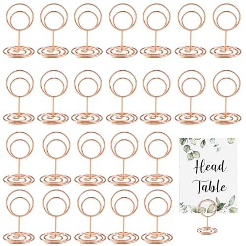 12 Porte-Cartes De Table Métal Or - Support Numéro Table Mariage - Pour Menus, Photos - Hauteur 22cm