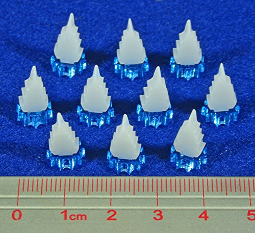 LITKO Splash Token Markers | Age of Sail | Cannon Miss | Cannon Fire | Naval Games | Tabletop Wargames | (Micro - Fluorescent Blue Base)