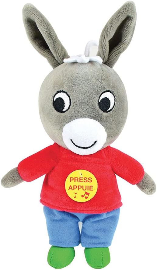 023947 Trotro Peluche Musicale trol L'ANE Plush Toy with Music, +/-28 cm, Multi-Coloured