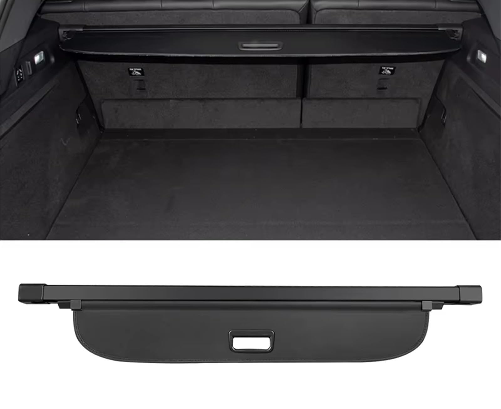 Générique Housse Colis Cargo Coque Couverture Coffre Rétractable pour A4 B9 pour Avant 2015-2024 Porte-Colis Bouclier Anti-Regard Confidentialité Intérieur Automobile(Carbone)