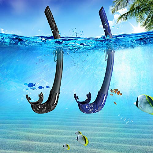 image for Bairuifu Freediving Snorkel - Flexible Silicone Snorkel Tube for Divin