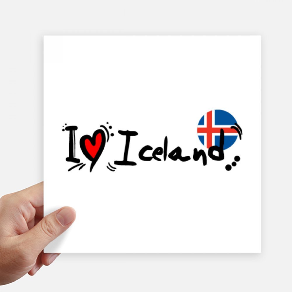 Pegatinas de Islandia para tapar arañazos en maletas y motos con vinilos cuadrados grandes