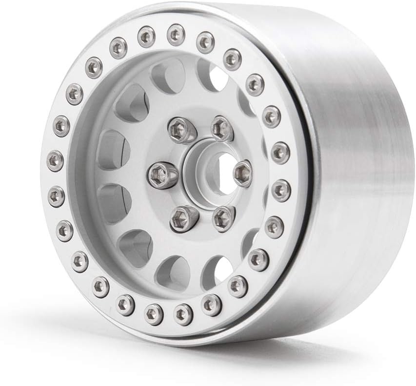 RCLions 4PCS Aluminum Metal 1.9 Beadlock Wheels Rims 35mm for Axial SCX10 SCX10 II D90 TRX4 1/10th RC Crawler Car