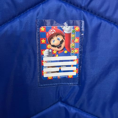 Mochila Escolar, Infantil, Super Mario Bros, G, Vermelha, Luxcel