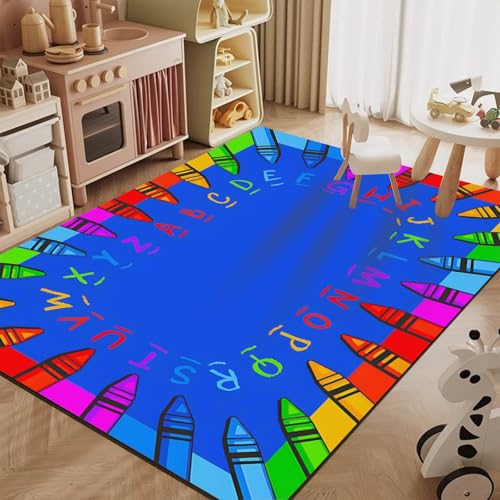 Tapete infantil colorido 70.87 x 47.24 pulgadas juego educativo miniatura 2