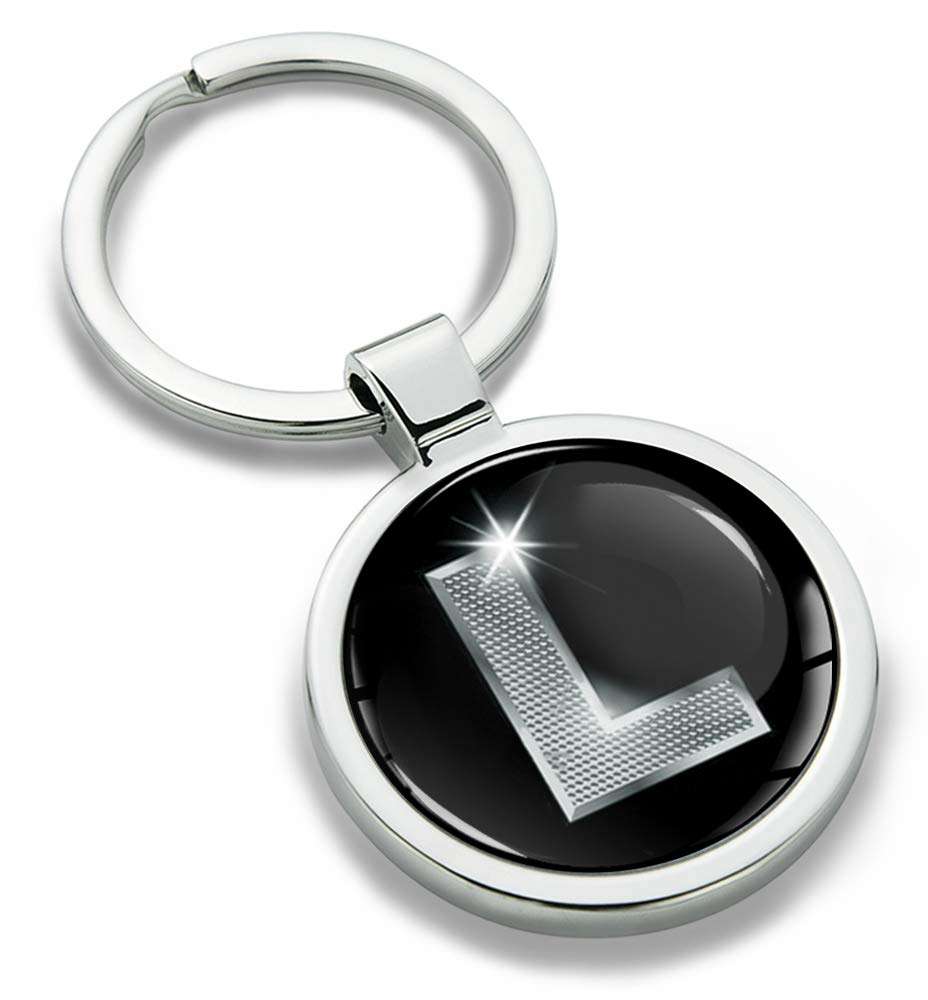 Biomar Labs Metal Keyring with 3D Domed Sticker Key Chain Men Women KK