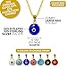 MIZZE Made for Luck Transparent Blue Gold Plated 925 Sterling Silver 10 MM Round Glass Turkish DIY Evil Eye Charm Pendant