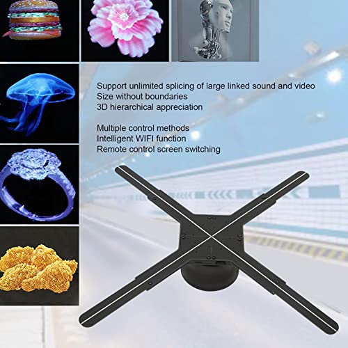 Ventilador Holográfico 3D, Suporte de Conteúdo Rico Exibição do Ventilador Holograma 3D para Festa d