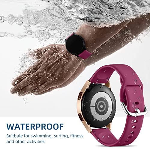 Daqin 10 Pack Band Compatible With Samsung Galaxy Watch 4 Band 40Mm 44Mm/Samsung Active 2 Bands/Galaxy Watch 5 Pro 45Mm/Galaxy Watch 5, 20Mm Soft Silicone Sport Strap Wristbands For Women Men, Small #TOP3
