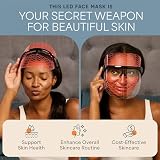 LifePro – Red Light Therapy for Face – LED Face Mask Light Therapy with Red and Blue Modes – Vizacure Rechargeable, Portable Skincare Mask for At-Home Use