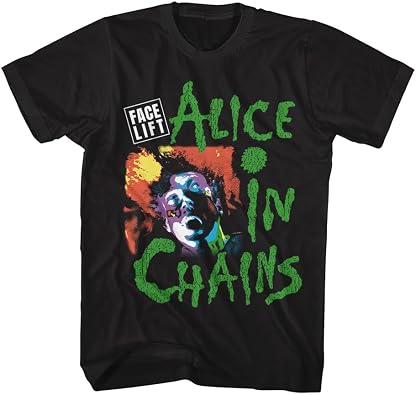 Camiseta adulta Alice in Chains Facelift Tour '91 com estampa frontal e traseira de manga curta estilo vintage por Artista não identificado — capa do álbum