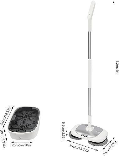 Miniatura 6 de YIYIBYUS Trapeador eléctrico con un cubo de limpieza, fregona eléctrica inalámbrica para limpieza de pisos, trapeador eléctrico inalámbrico con