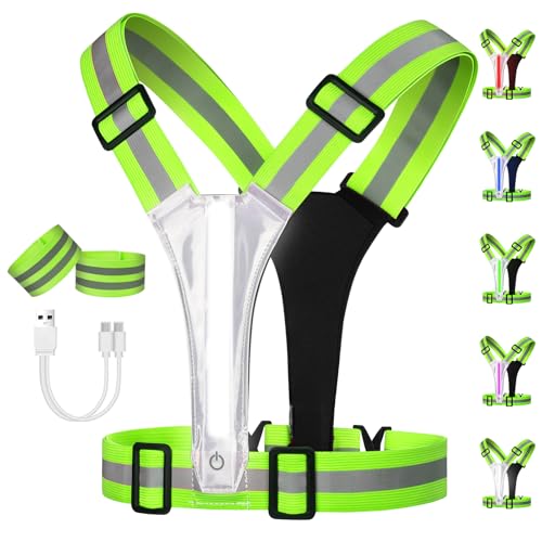 Ya en mundofriki.es: Adiwo LED Chalecos Reflectantes, Seguridad Chaleco Reflectante, Elastic Reflector Chaleco con Ajustable Alta Visibilidad, para Ciclismo, Senderismo, Carrera, Aventura al Aire Libre, Verde