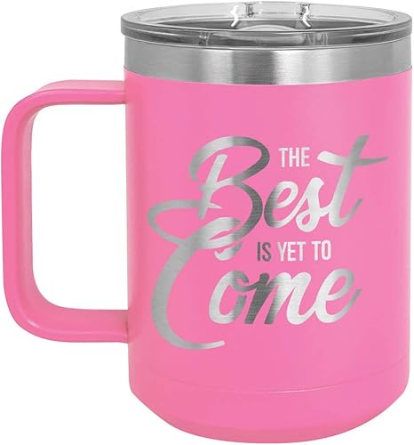 Miniatura 8 de THE BEST IS YET TO COME Taza de café gris de 15 oz con tapa deslizante  Taza de café de viaje aislada  Ideas de regalos de cumpleaños o Navidad de