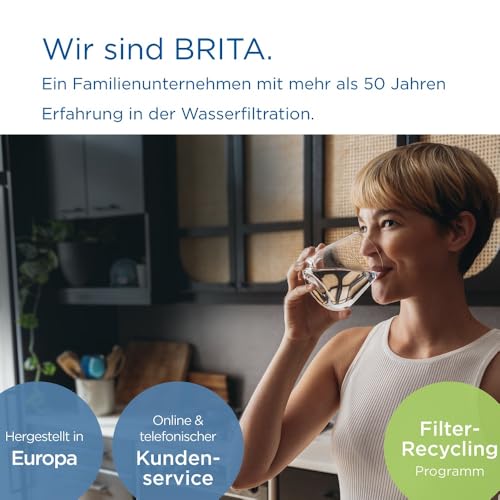 Foto von BRITA Wasserfilter Kanne Marella XL blau (3,5l) inkl. 1x MAXTRA PRO All-in-1 Kartusche – Wasser Filter zur Reduzierung von Kalk, Chlor, Blei, Kupfer & geschmacksstörenden Stoffen im Wasser