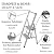 WENKO Ladder I Aluminium Step I Anti Slip I Portable Folding Ladders Lightweight I Stepladder I Silver I 2 Step Folding I Caps Black I Dimensions L/H/W: 17.3 x 39,8 x 2.2 inches
