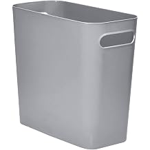 Platic Trash Can - Small Waste basketbin - 1.8 Gallon- for Office,Home,Bathroom,Kitchen - Black