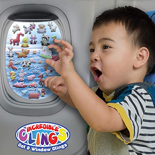 Jesplay FARMPUFFYSTICKER201 Funny Farm Animals Window Clings For Kids & Toddlers (By Jesplay Usa - Reusable Window Stickers Gels & Decals) Puffy Sticker Activites thumb #1