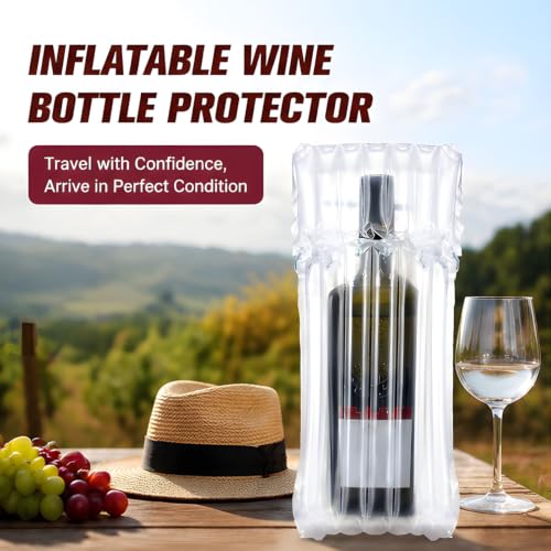 Funda de columna de aire inflable con bomba para máxima protección de botellas 3