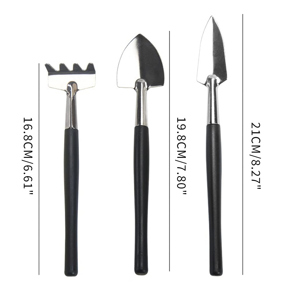 Likense Garden Tools Set 3-Piece Plant Tools Set Indoor Hand Tools for Flowers Succulent Tranplanting 4 Colors