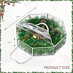 Homyfort 24" Christmas Wreath Storage Container - Waterproof Heavy Duty Wreath Bag with Reinforced Handles, Transparent PVC Wreath Holder for Xmas Holiday Seasonal Wreath Garland - Image 3
