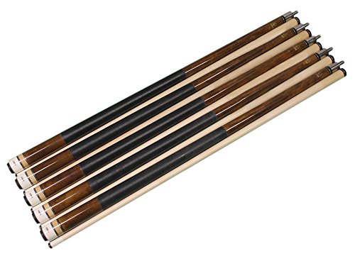 Aska Set Of 5 Brown L2 Billiard Pool Cues, 58" Hard Rock Canadian Maple, 13Mm Hard Le Pro Tip, 19Oz. #TOP1