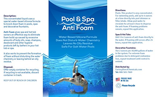 Ecoclean Solutions Pool & Spa Anti Foam Concentrate (32 Oz) #TOP1