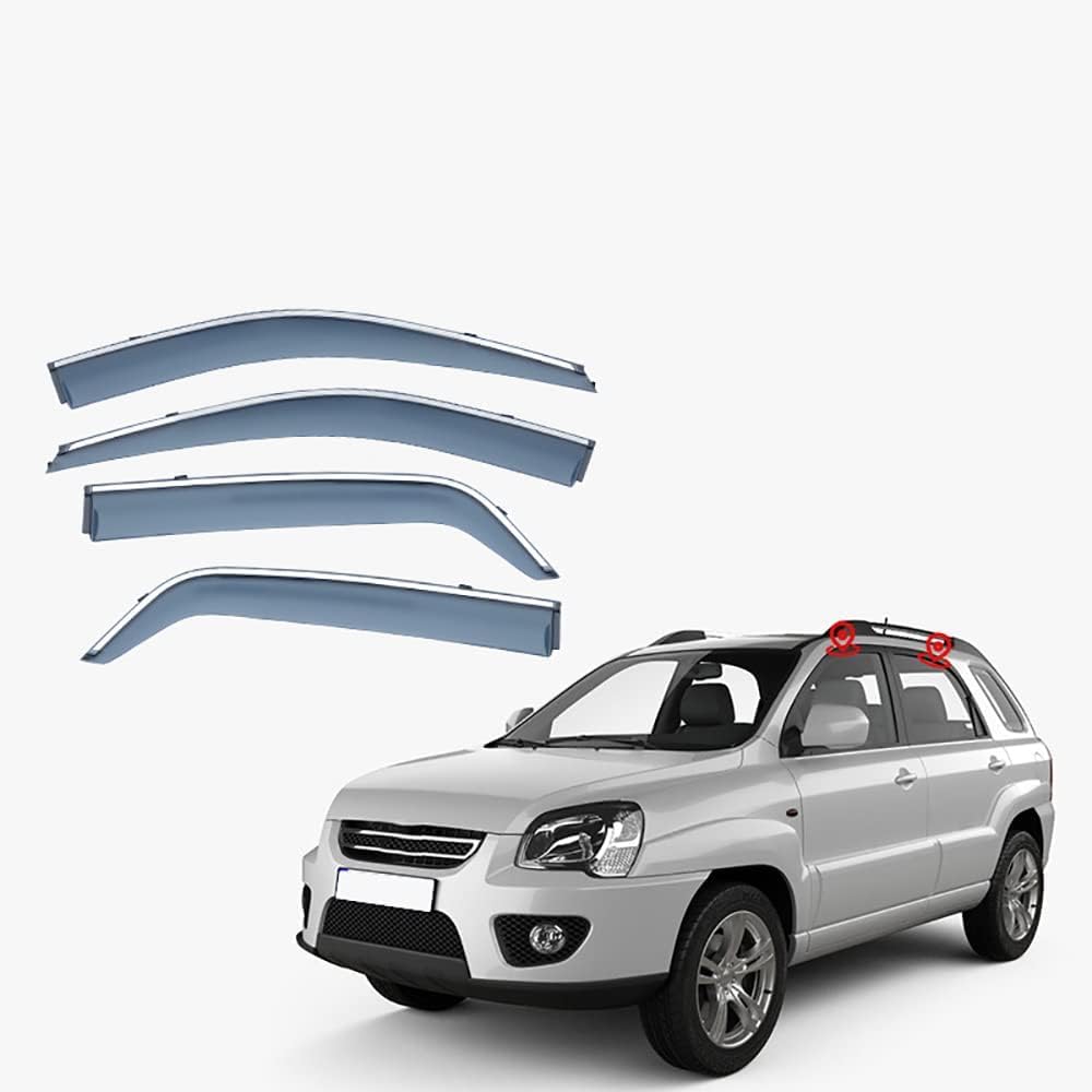 PANXUC Car Wind Deflectors for Kia Sportage MK2-JE KM 2004-2015, Side Window Wind Rain Deflector Window Visor Sun Rain Guard Smoke Guards