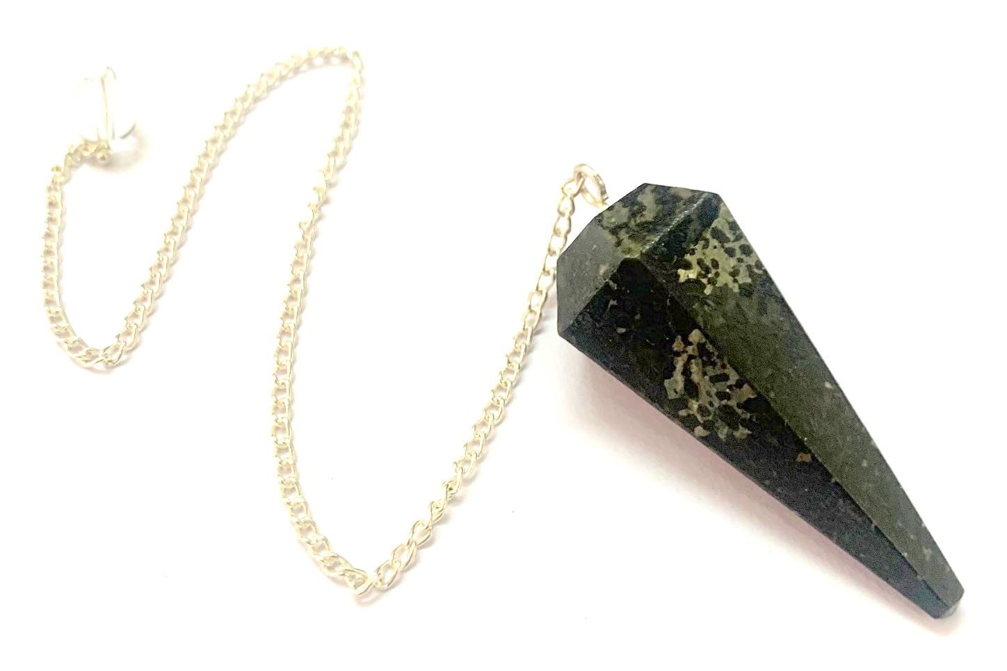 crystalmiracle Nuummite Dowser Cone Pendulum Crystal Healing Reiki Feng Shui gift Handcrafted