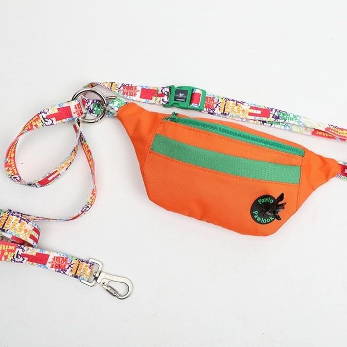 Human – Eller Serbest Köpek Gezdirme Çantası (Handsfree Free Bag) | Şık, Fonksiyonel ve Geri Dönüştürülmüş, Handsfree Bel Çantası Turuncu