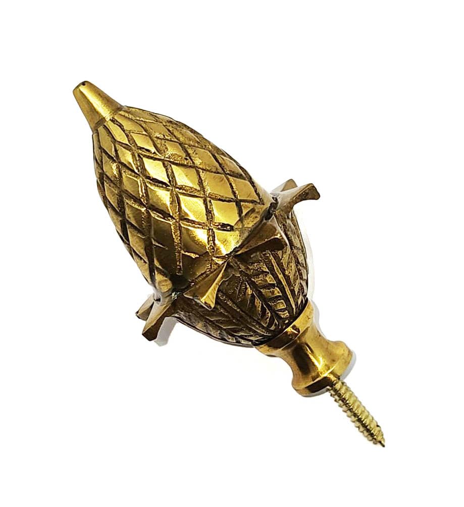 Harts Gold Large Heavy Brass Acorn Finial Clock Cases Decoration 83Mm High Clocks Long Case