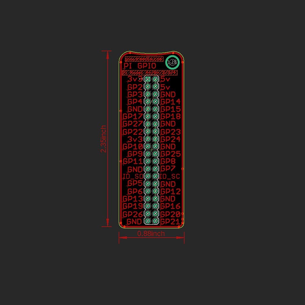 Raspberry Pi 5 GPIO Reference Board For The Raspberry Pi Model A+, B+ ...