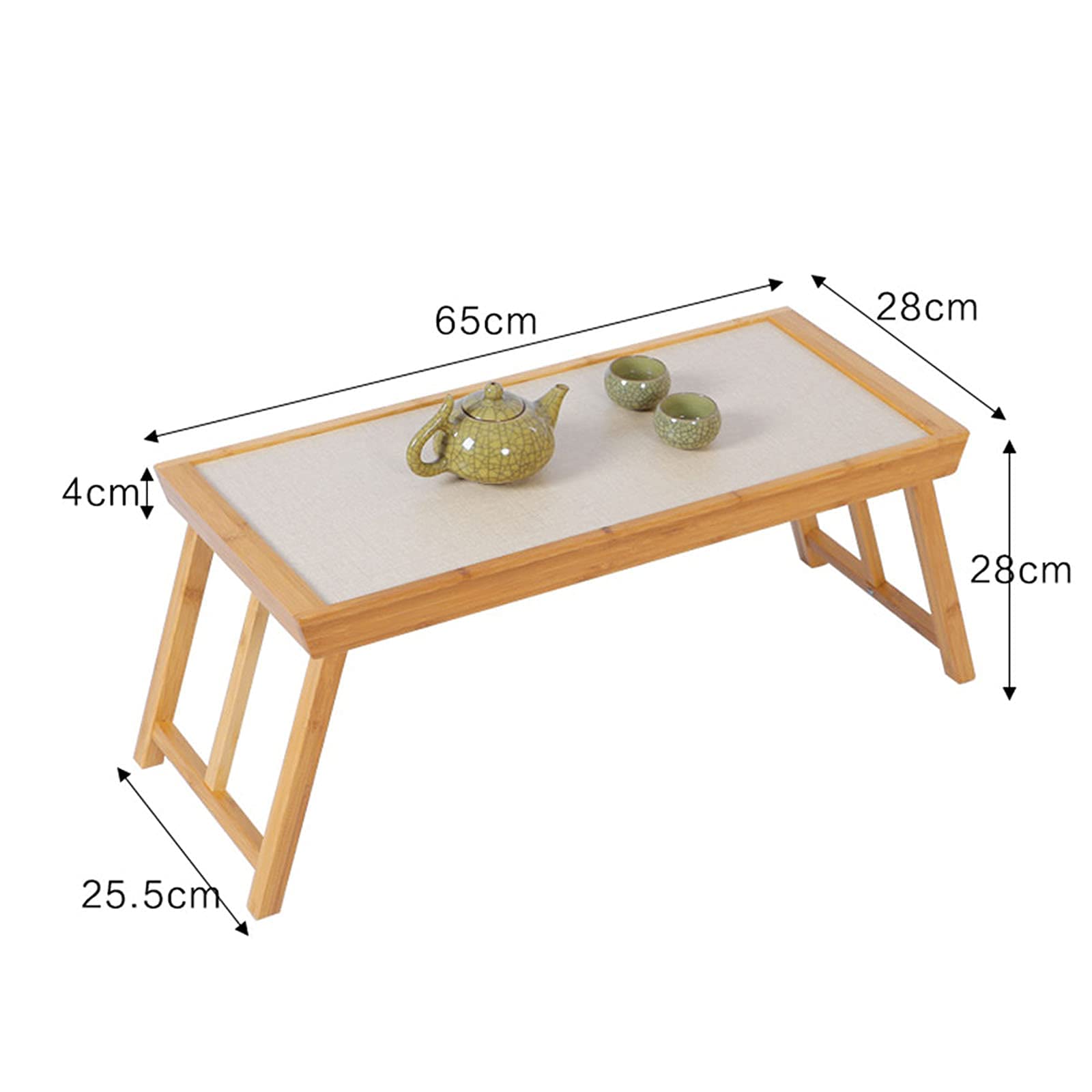 Niedriger Tisch aus Massivholz, natürlicher Tisch, Couchtisch, Lesetisch, tragbare klappbare Holzschreibtische, Küche, Holztablett-Ausstellungstische, 65 x 28 x 28 cm, hergestellt in China Comfortable
