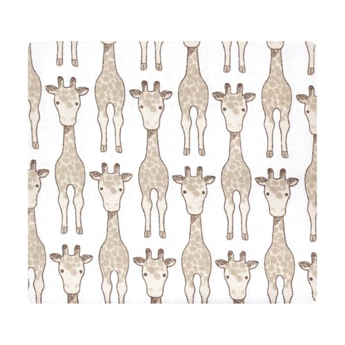 Image of Hudson Baby Cotton Flannel Receiving Blankets 4-Pack, Giraffe, One Size