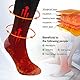 Beheizte Socken Herren Damen Beheizbare Socken mit Wiederaufladbare Batterie, Heizsocken Elektrische Warme Socken Fusswärmer für Camping Angeln Radfahren Skifahren 4000mAh 36-44EU (L)