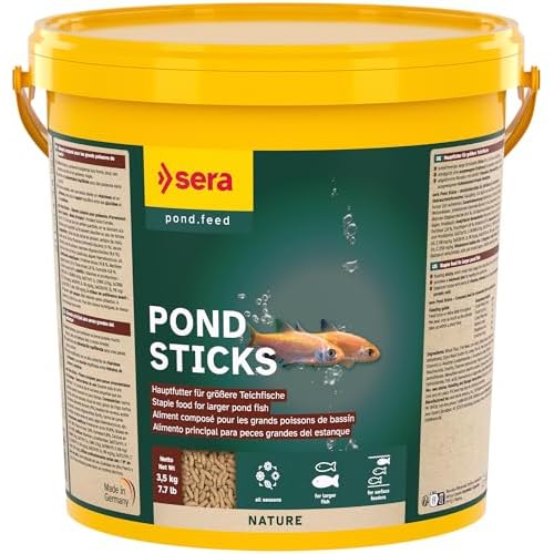 sera Pond Sticks 21 L 3,5 KG | alimento Principal para Peces Grandes del Estanque | Sticks flotantes, Que Mantienen su Forma Durante Mucho Tiempo, para, por Ejemplo, Kois y Carpas Doradas