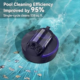 Poolease X1 Cordless Pool Cleaner Robot, Robotic Pool Vacuum for Above/In Ground Pool, 45W Dual-Motor, Self-Parking, Enhanced with 2L Debris Capacity (Dark Blue and Purple)