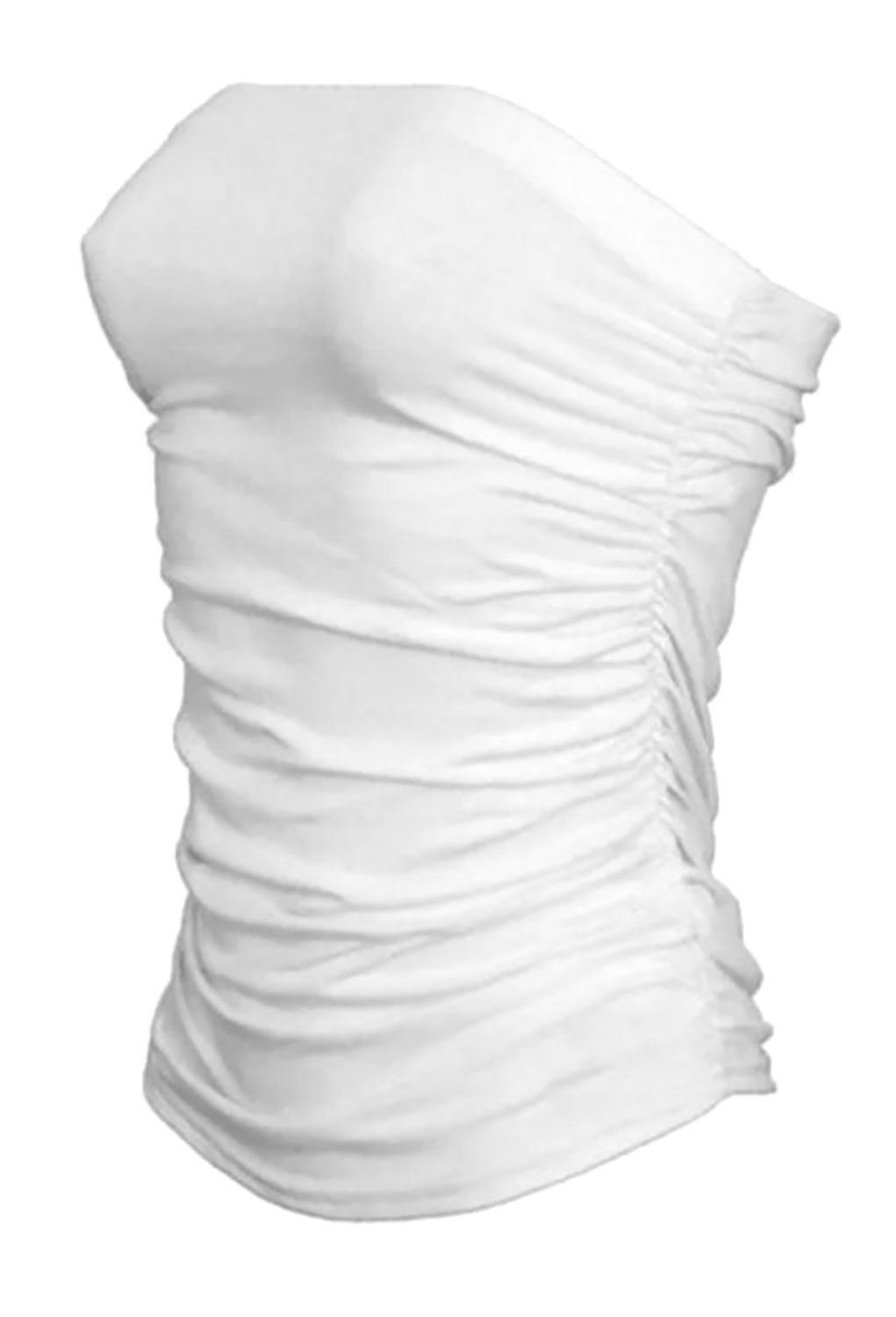 FAIRY TRENDZ New Ladies Womens Side Ruched Strappless Boobtube Bandeau Bra Crop Top Plus Size 8-26