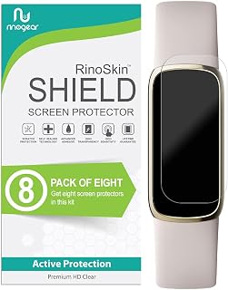 RinoGear (8-Pack) Screen Protector for Fitbit Luxe Screen Protector Case Friendly Accessories Flexible Full Coverage Clear TPU Film